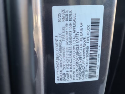 2026 Honda Ridgeline RTL