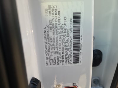 2026 Honda Ridgeline RTL