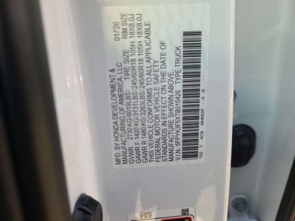 2026 Honda Ridgeline RTL