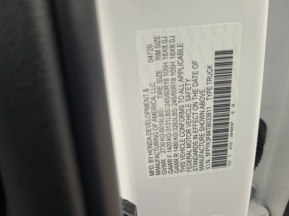 2026 Honda Ridgeline Black Edition