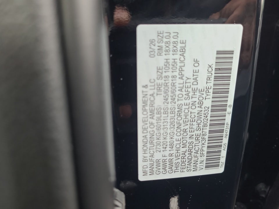 2026 Honda Ridgeline Black Edition