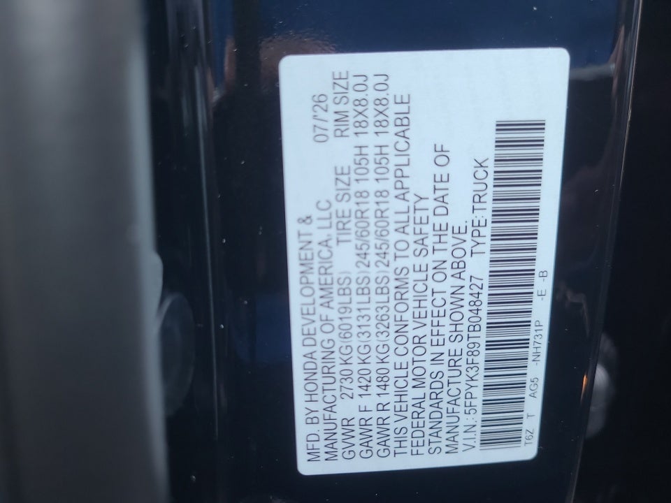 2026 Honda Ridgeline Black Edition