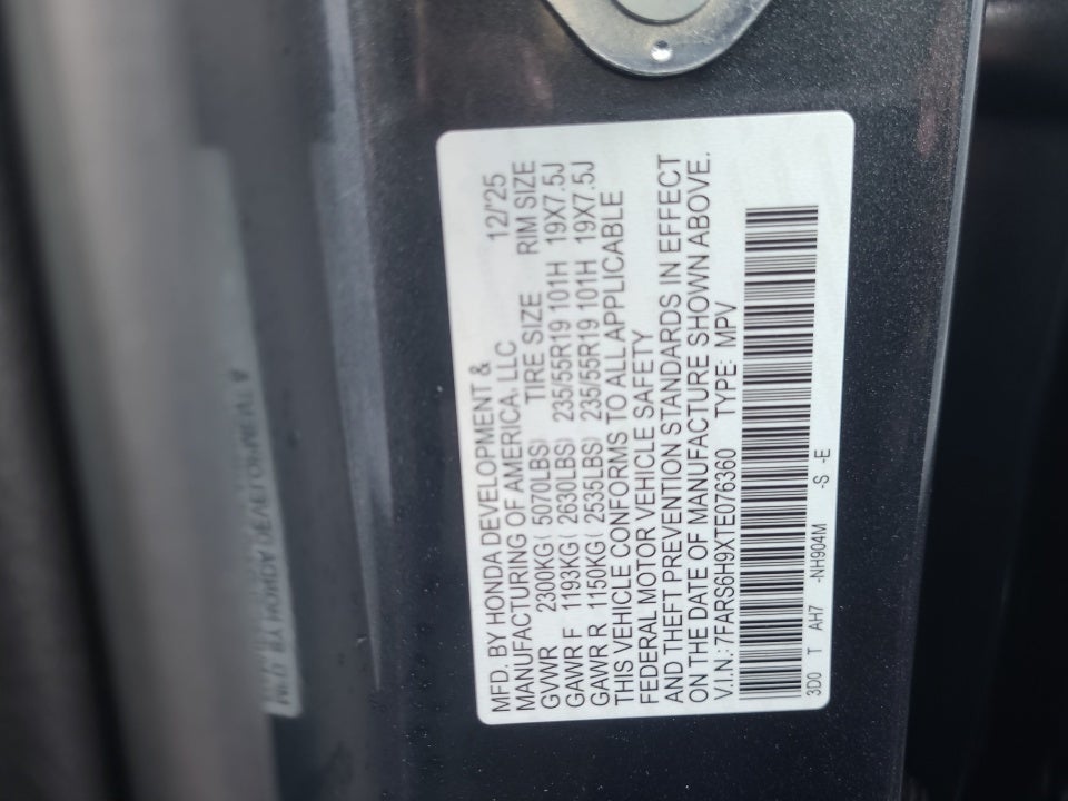 2026 Honda CR-V Hybrid AWD Sport Touring