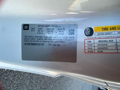 2017 Chevrolet Camaro 1LT