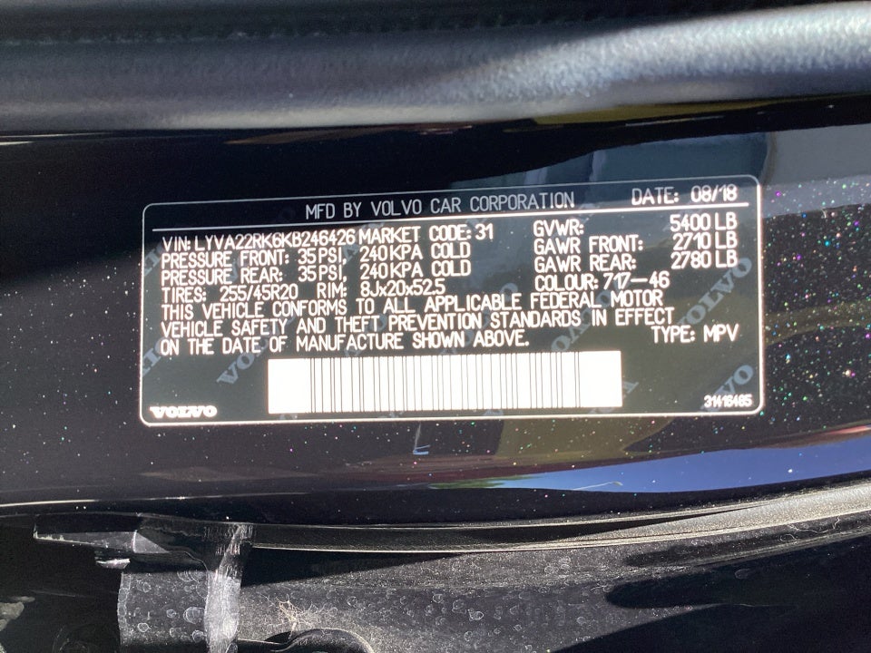 2019 Volvo XC60 T6 Momentum