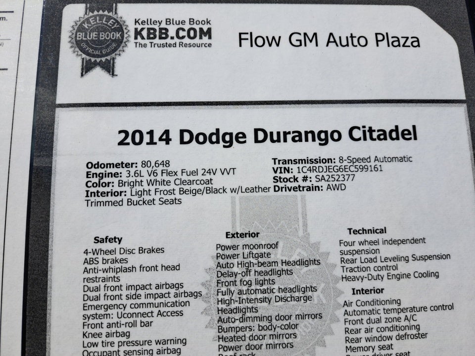 2014 Dodge Durango Citadel