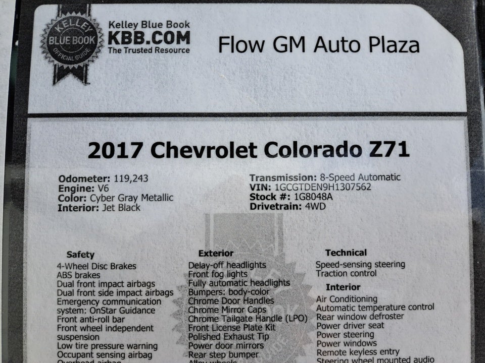 2017 Chevrolet Colorado Z71
