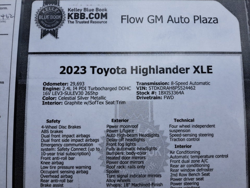 2023 Toyota Highlander XLE