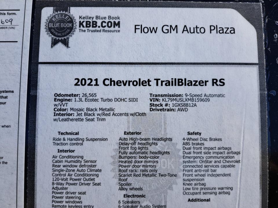 2021 Chevrolet Trailblazer RS