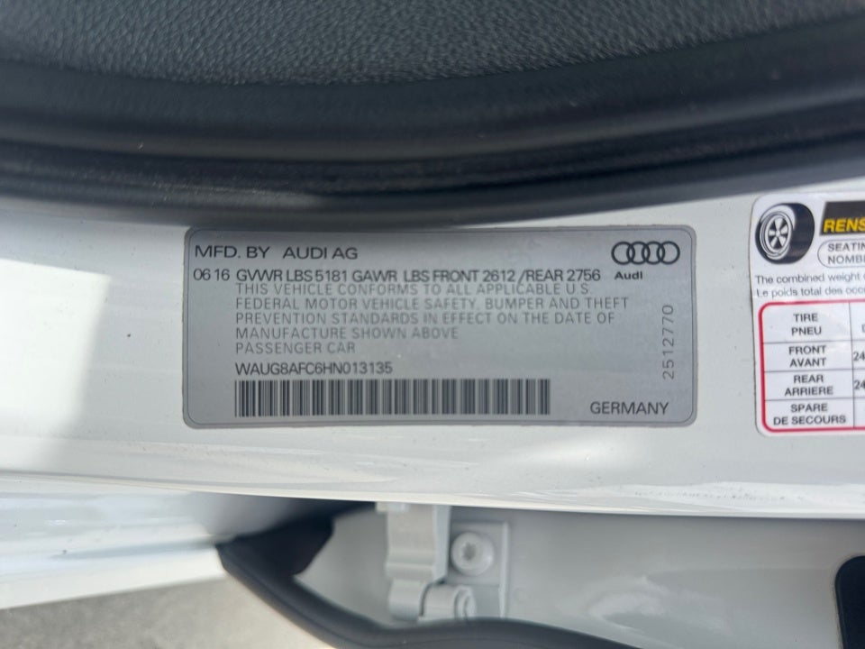 2017 Audi A6 Premium Plus