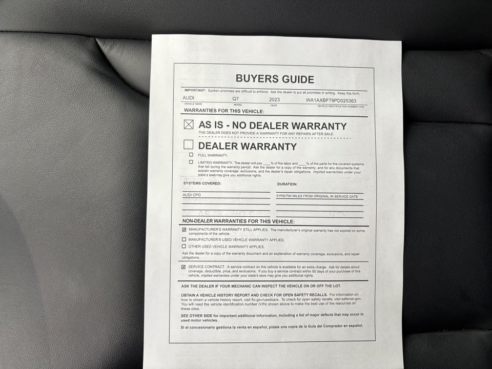 2023 Audi Q7 Premium 55 TFSI quattro Tiptronic