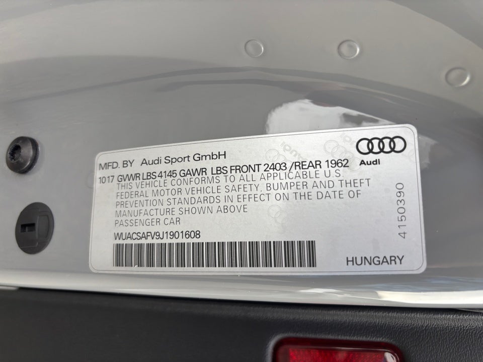 2018 Audi TT RS 2.5T