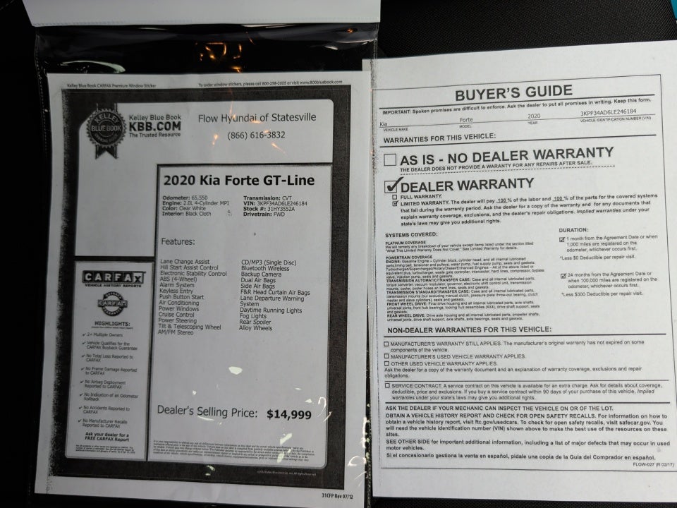 2020 Kia Forte GT-Line