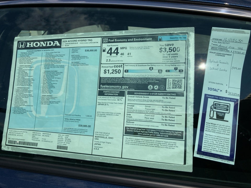 2024 Honda Accord Hybrid Touring