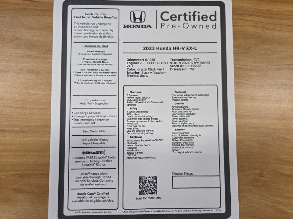 2023 Honda HR-V EX-L
