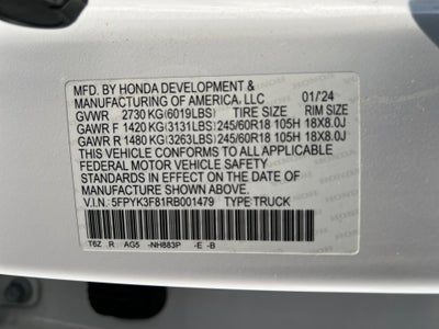 2024 Honda Ridgeline Black Edition