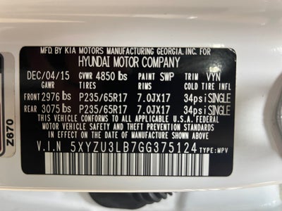 2016 Hyundai Santa Fe Sport 2.4L