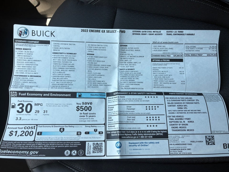 2022 Buick Encore GX FWD Select