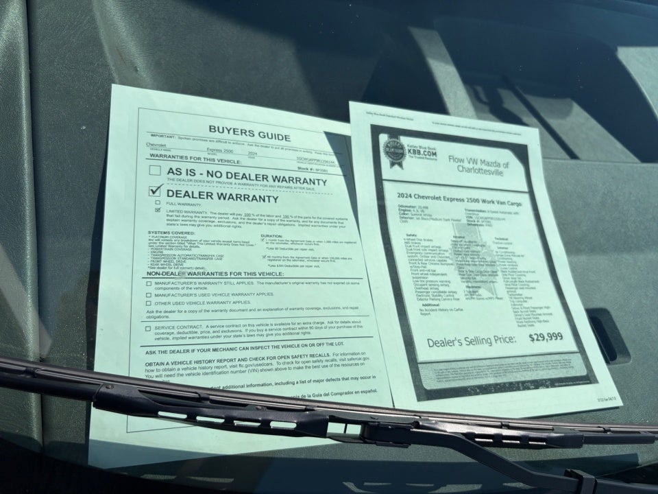 2024 Chevrolet Express Cargo RWD 2500 Regular Wheelbase WT