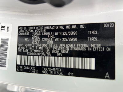 2023 Toyota Highlander XSE